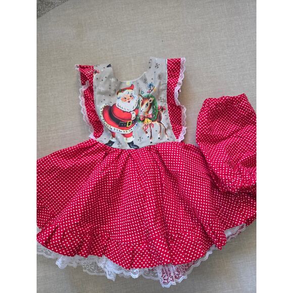 Addison Ray's Creations Vintage Santa Baby Pinafore Dress - Picture 3 of 3